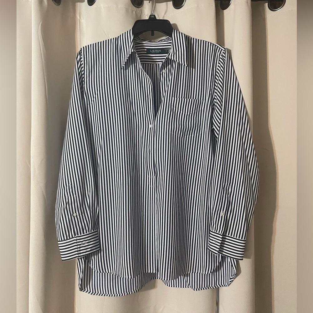 Lauren button blouse size XL